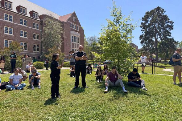 Florida State University students wait for news