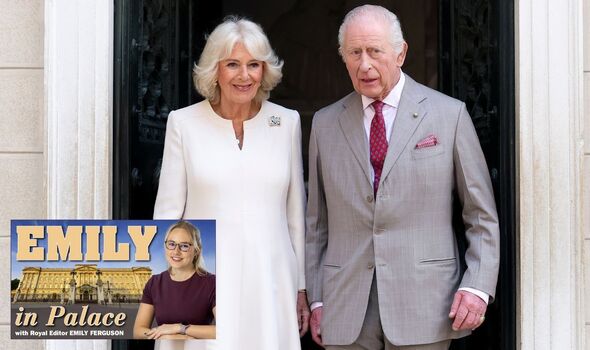 king charles and queen camilla outside Dante's tomb