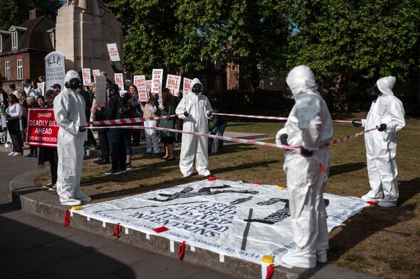 Demonstrators For And Against Assisted Dying Protest In London As Lawmakers Debate Bill