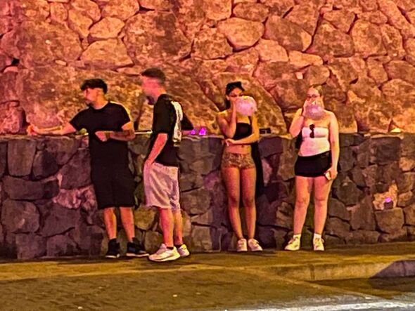 Partygoers in Tenerife