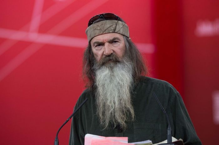 Phil Robertson of television show 'Duck Dynasty' speaks at the annual Conservative Political Action Conference (CPAC) at National Harbor, Maryland, outside Washington, DC on February 27, 2015.