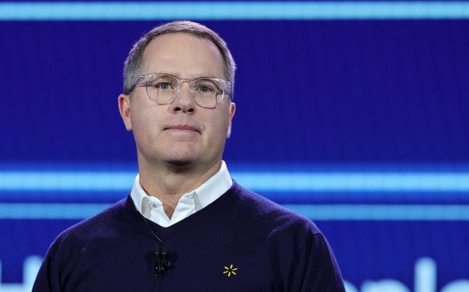 Walmart Inc. President and CEO Doug McMillon delivers a keynote address during CES 2024 at The Venetian Resort Las Vegas on January 9, 2024 in Las Vegas, Nevada.