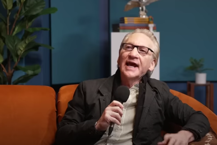Comedian Bill Maher appears on an episode of the 'Pod Save America' podcast, Feb. 23, 2025.