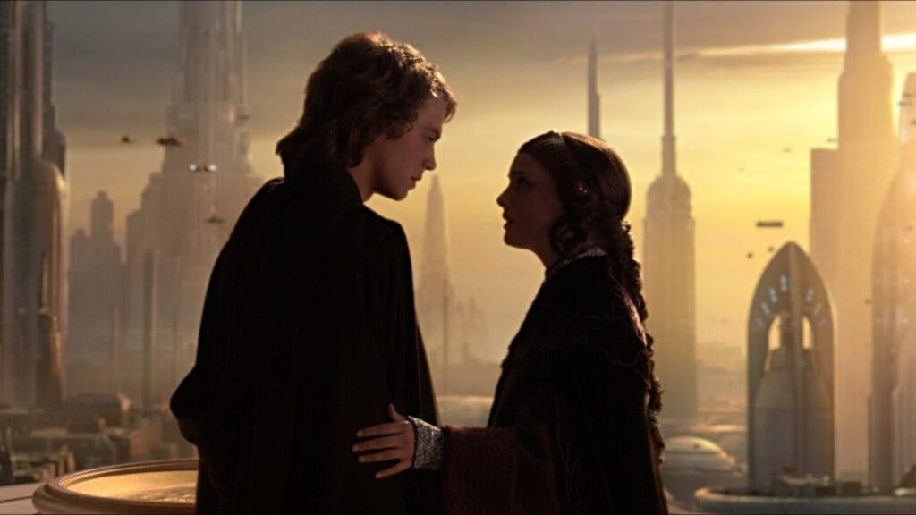 Star Wars: Episode III - Revenge of the Sith (2005). Hayden Christensen and Natalie Portman. Lucasfilm, Ltd. All rights reserved.