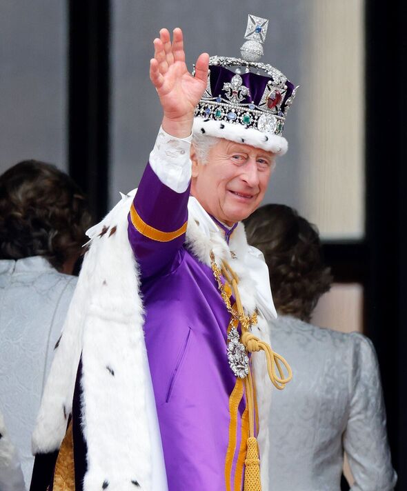 King Charles waving
