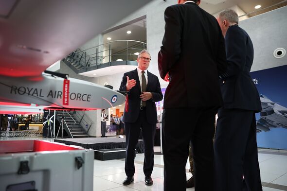 Prime Minister Visits A Drone Manufacturer In Bedfordshire