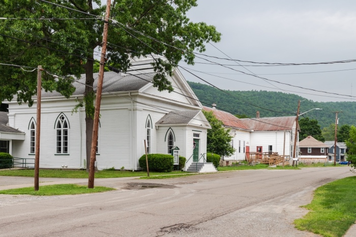 The streets of Savona, a small village in Steuben County, New York.