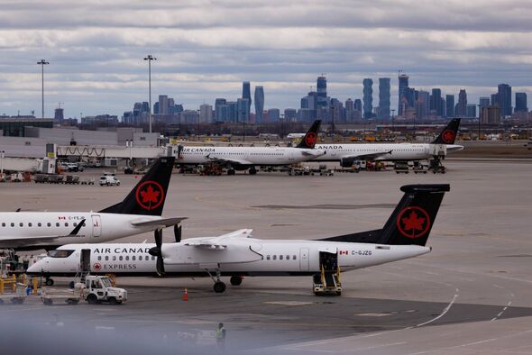 File photo of Air Canada planes at Toronto Pearson International Airport
