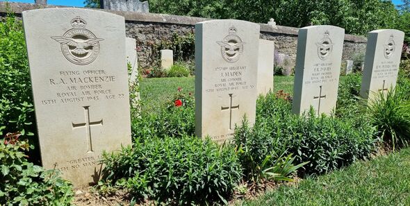 Graves of the Operation Pimento Crew in St Germain