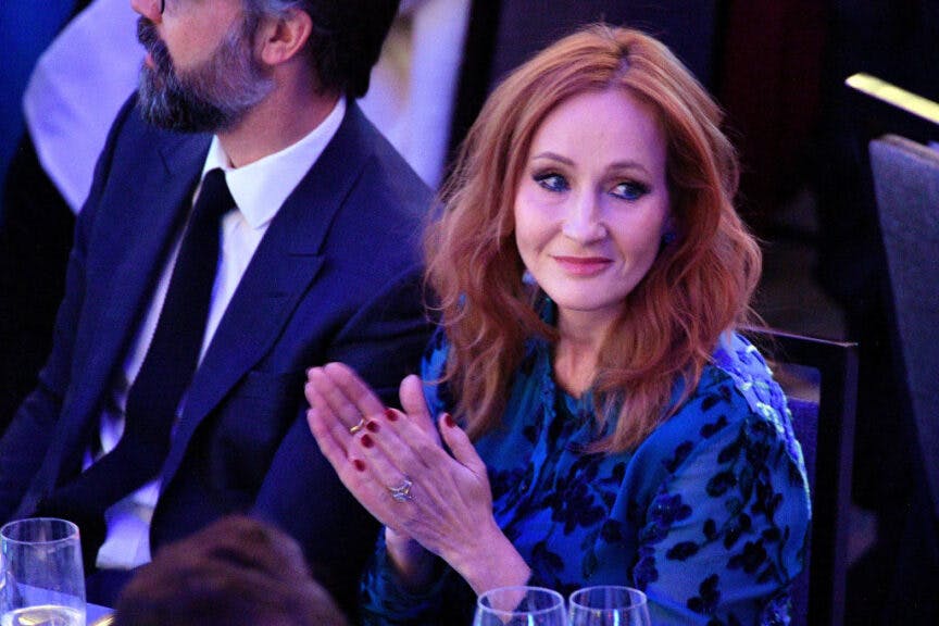 NEW YORK, NEW YORK - DECEMBER 12: J.K. Rowling arrives at the 2019 RFK Ripple of Hope Awards at New York Hilton Midtown on December 12, 2019 in New York City. (Photo by Dia Dipasupil/Getty Images)