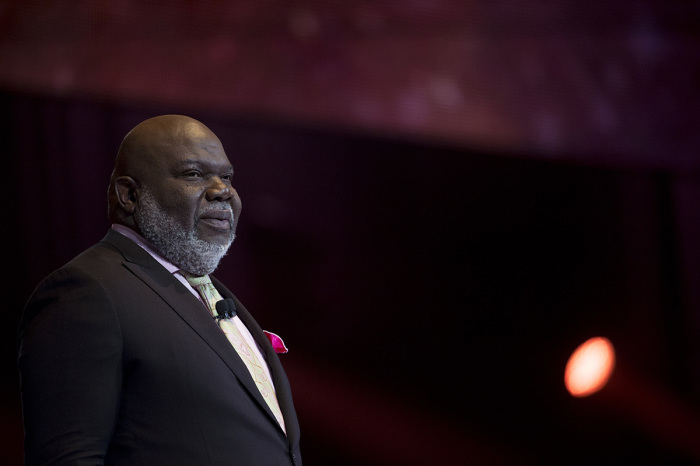 Bishop T.D. Jakes speaks during the MegaFest 'Women Thou Art Loosed' closing session at Kay Bailey Hutchison Convention Center on July 1, 2017, in Dallas, Texas.