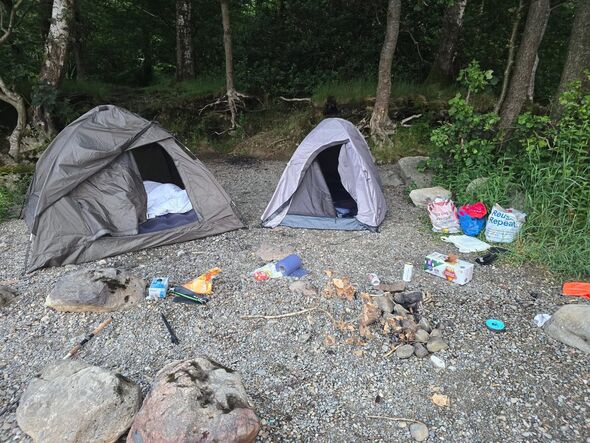 Abandoned tents