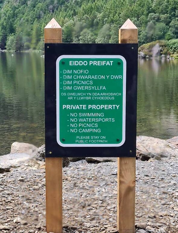 The lakeside sign that riled many local people - even though it's perfectly legitimate