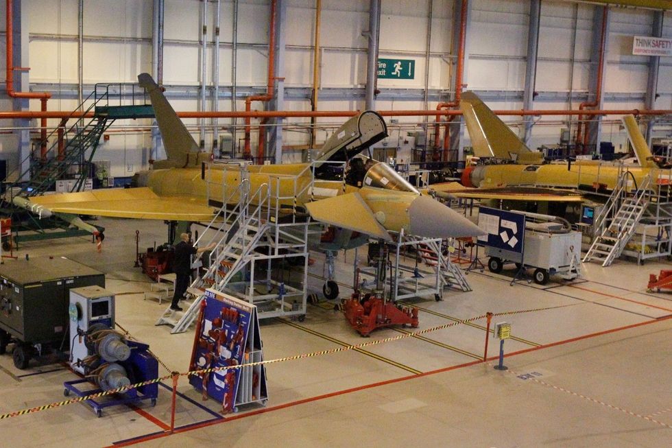 Unpainted Typhoon at BAE Warton