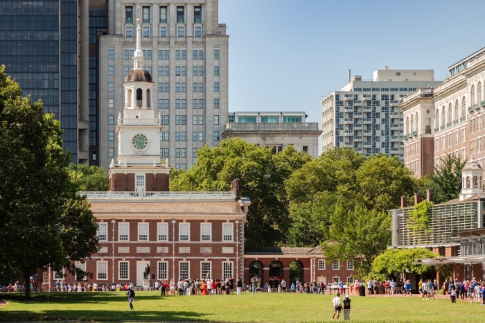 Independence Hall at Independence National Historical Park in Philadelphia.