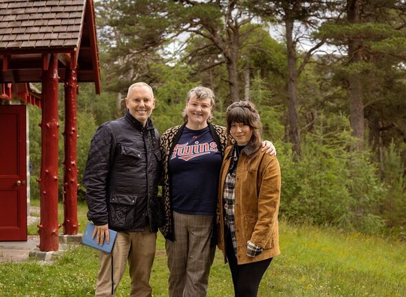 Rob Rinder, Angela Webb (centre) and Dr Fern Riddell