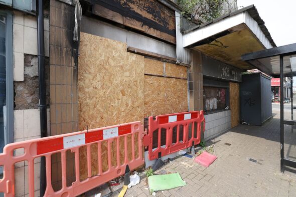 Morecambe boarded up shops