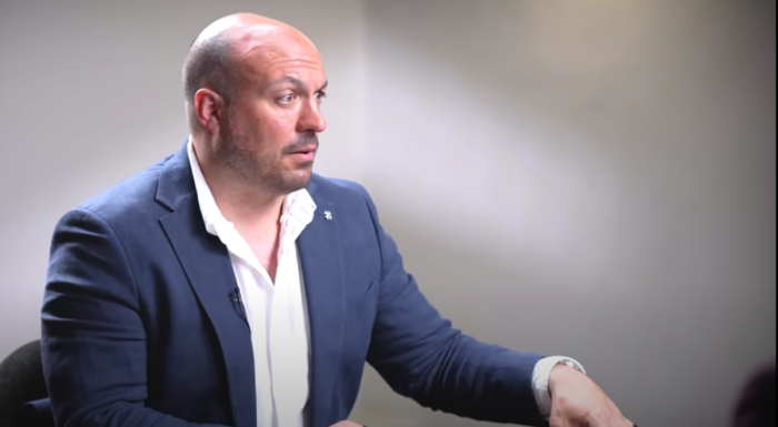 Former British Army Officer Andrew Fox appears on the 'Triggernometry' podcast, July 30, 2025.