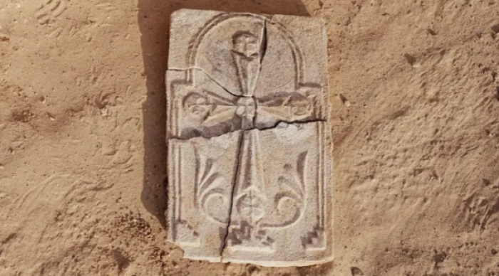 A stucco cross was discovered at a 1,400-year-old monastery in the United Arab Emirates.