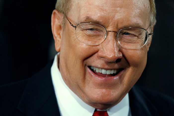 Dr. James Dobson, founder of Focus on the Family, participates in the National Day of Prayer ceremony at the White House May 3, 2007 in Washington, D.C. The program included prayers and meditations from Christian and Jewish leaders and a performance by the US Army Chorus.