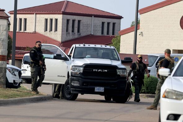 Armed guards at Federal Prison Camp Bryan in Texas