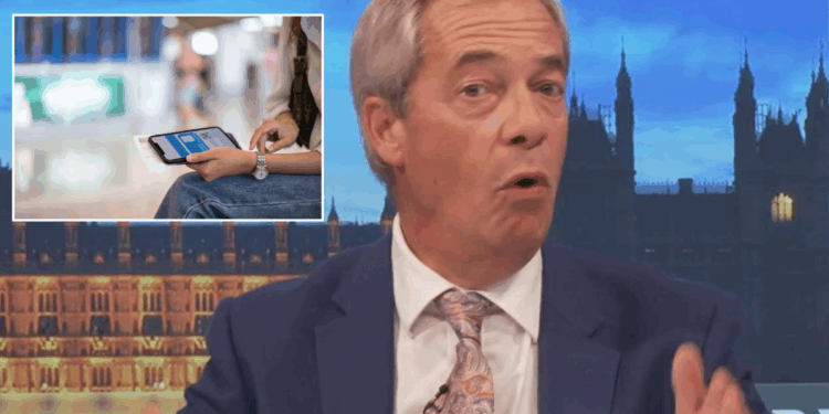 Watch Nigel Farage flesh out the ‘endless possibilities’ of digital ID as Britons to be FORCED to carry cards