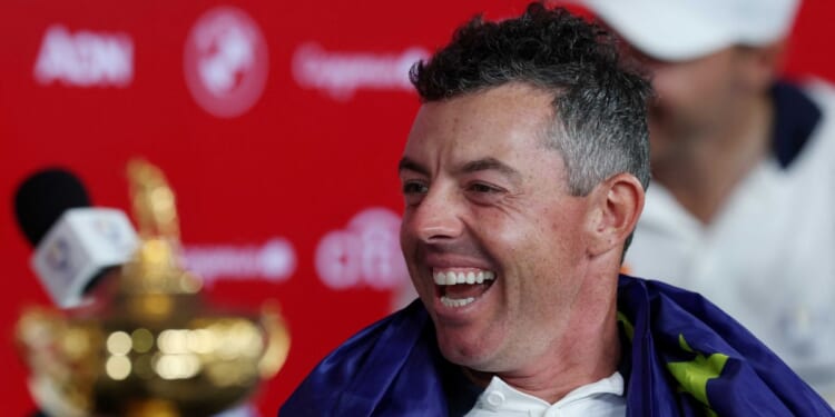Rory McIlory celebrates 'f*****g satisfying' Ryder Cup win after week of fan abuse