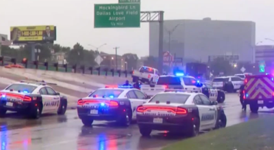 Two people are dead Wednesday after a shooter opened fire on a U.S. Immigration and Customs Enforcement (ICE) facility in Dallas, Texas, on Sept. 24, 2025. 