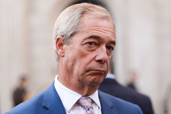Reform UK Leader Nigel Farage At Bank Of England