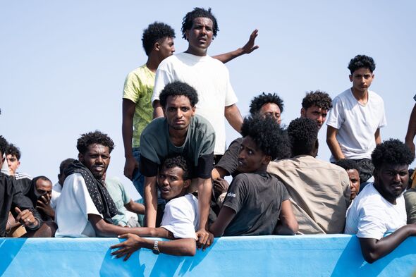Migrant boat rescued in Mediterranean Sea