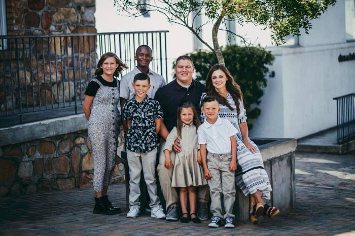 U.S. missionary Josh Sullivan and his family in South Africa.