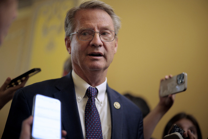 House Oversight and Government Reform Committee member, Rep. Tim Burchett, R-Tenn., talks to reporters after meeting with some of Jeffrey Epstein's accusers at the U.S. Capitol on Sept. 02, 2025, in Washington, D.C. Speaker of the House Mike Johnson, R-La., said he supported the House Oversight and Government Reform Committee's investigation into Epstein but wants to respect the privacy of accusers in the process. 
