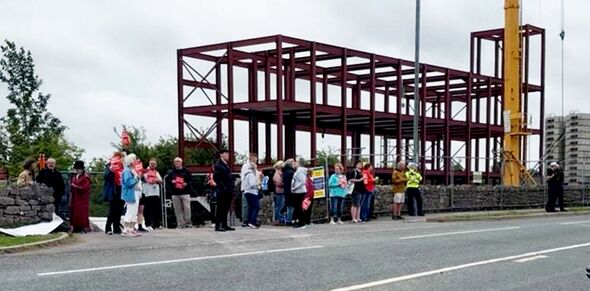 Dramatic scenes as demonstrators go head to head outside Lake District mosque