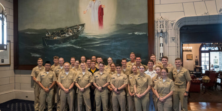 USMMA restores historic 'Christ on the Water' painting