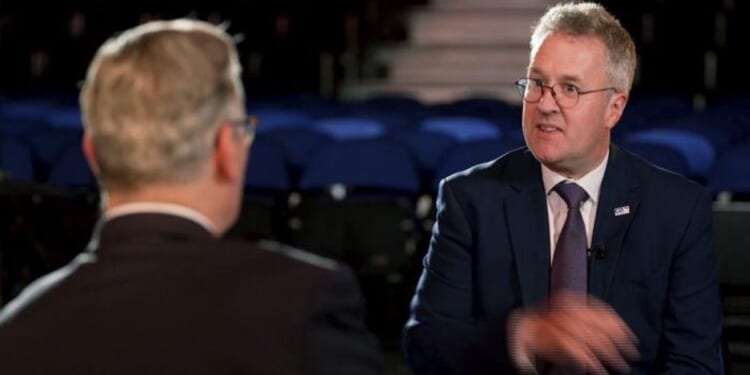 Keir Starmer speaks to GB News Political Editor Christopher Hope at the Labour conference