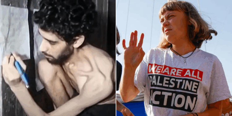 Greta Thunberg shares image of 'Palestinian prisoner'