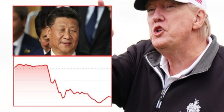 Economy in crisis as stock market PLUNGES after Donald Trump pledges to hit China with 100% tariffs