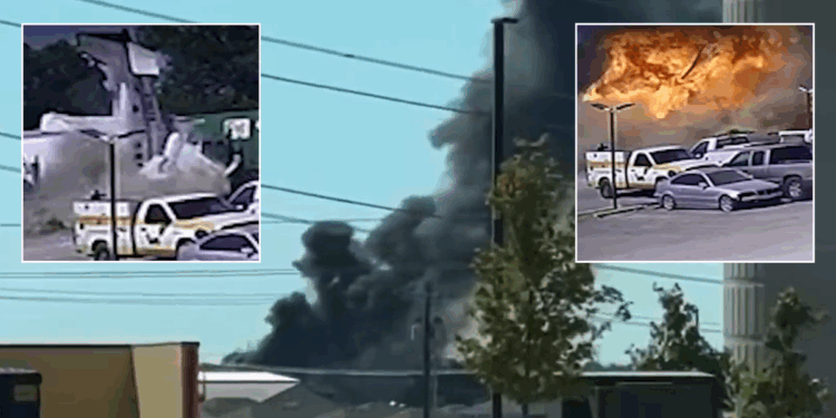 Two dead in Texas after horror accident as extraordinary fireball seen erupting on impact