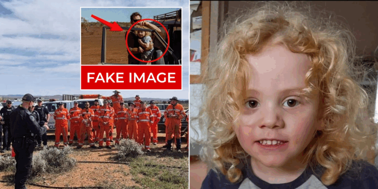 Search for missing boy embroiled in scandal after hoax 'abduction photo' goes viral