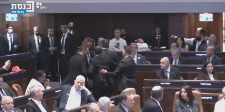 Protester charges towards Donald Trump during speech to Israeli parliament in security scare