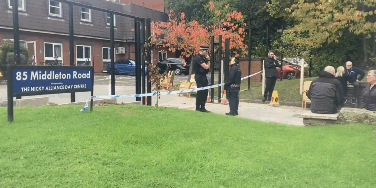 Jewish day centre opposite Manchester synagogue that was attacked is cordoned off by police after 'suspicious substance found in envelope'