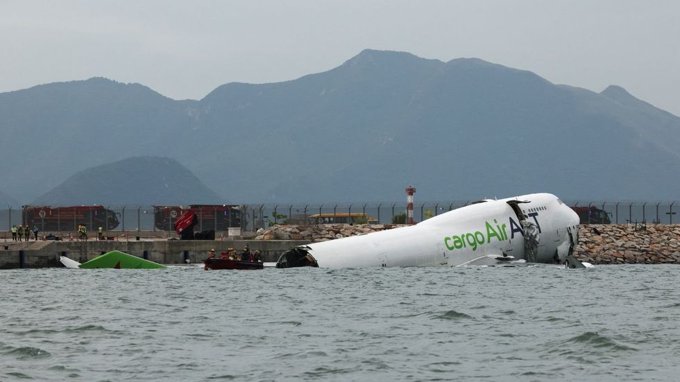 The aircraft in the sea