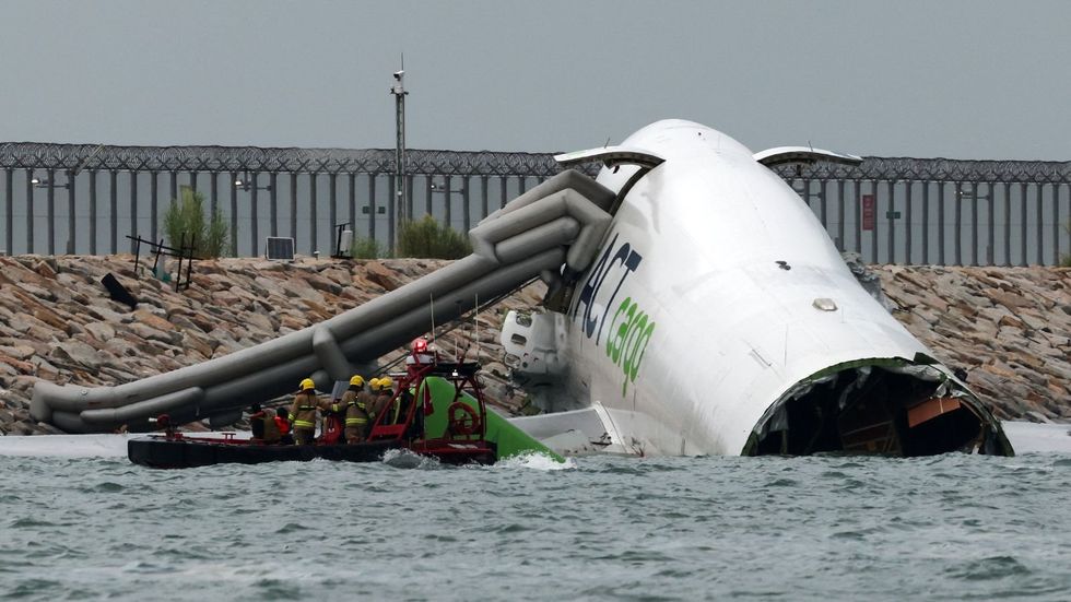 The aircraft in the sea