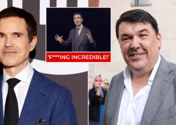 Jimmy Carr heaps praise on 'f***ing brave' Graham Linehan after writer's airport ordeal