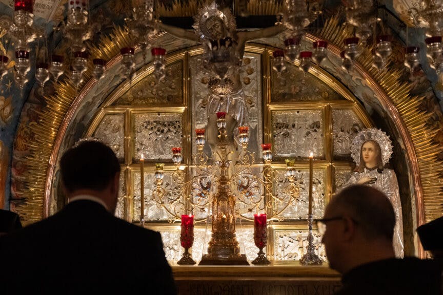 Vice President JD Vance and Second Lady Usha Vance tourChurch of the Holy Sepulchre in Jerusalem, Thursday, October 23, 2025. (Official White House Photo by Emily J. Higgins.)