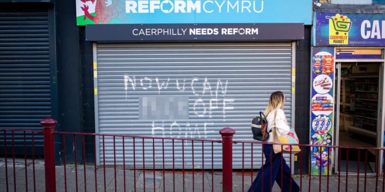 Reform UK office vandalised with 'f**k off home' message after by-election loss | Politics | News