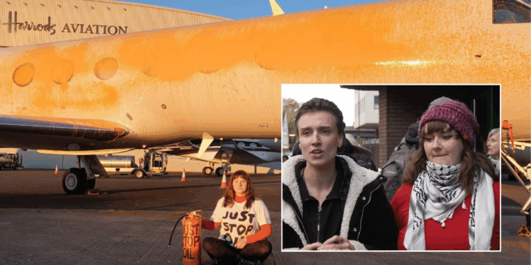 Just Stop Oil protesters avoid jail after 'publicity' stunt to spray Taylor Swift's plane