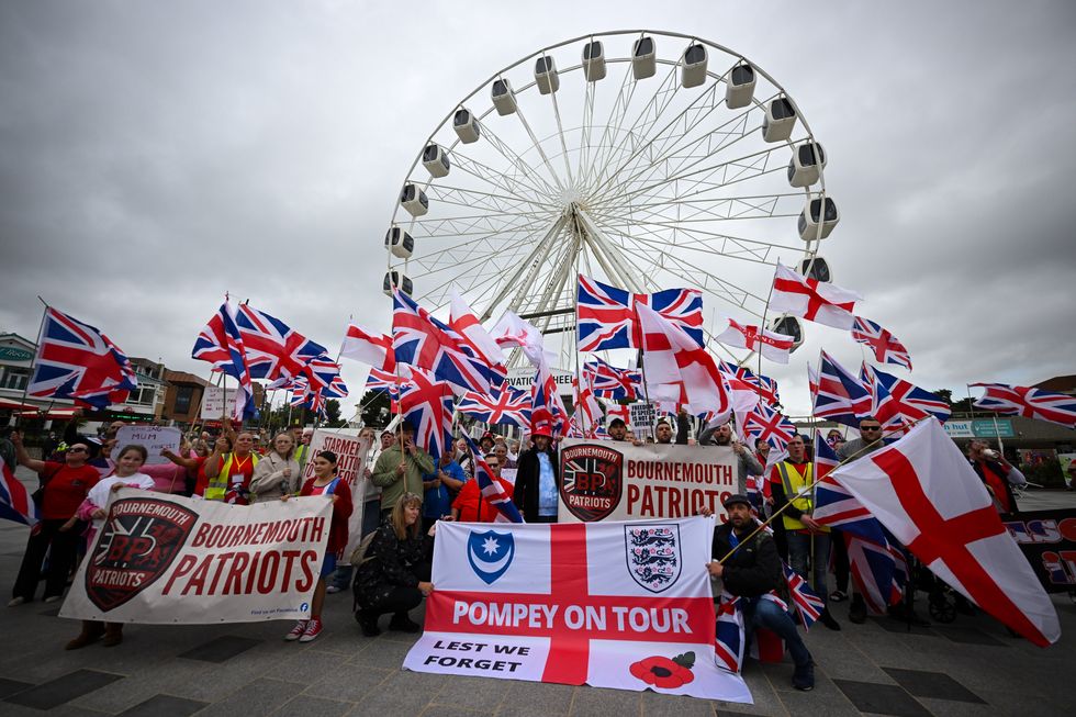 Anti-migrant protests in Bournemouth
