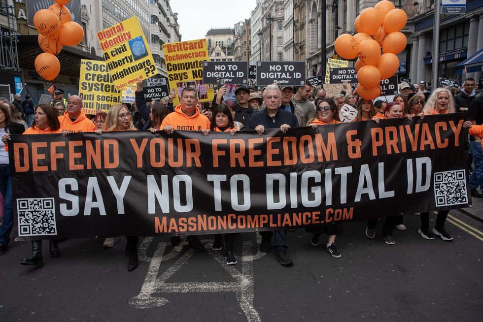 Anti-digital ID protest