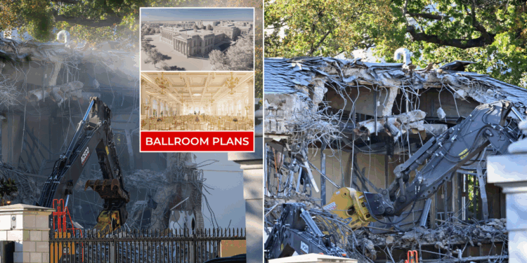 Donald Trump begins demolishing White House's East Wing to make way for glitzy ballroom